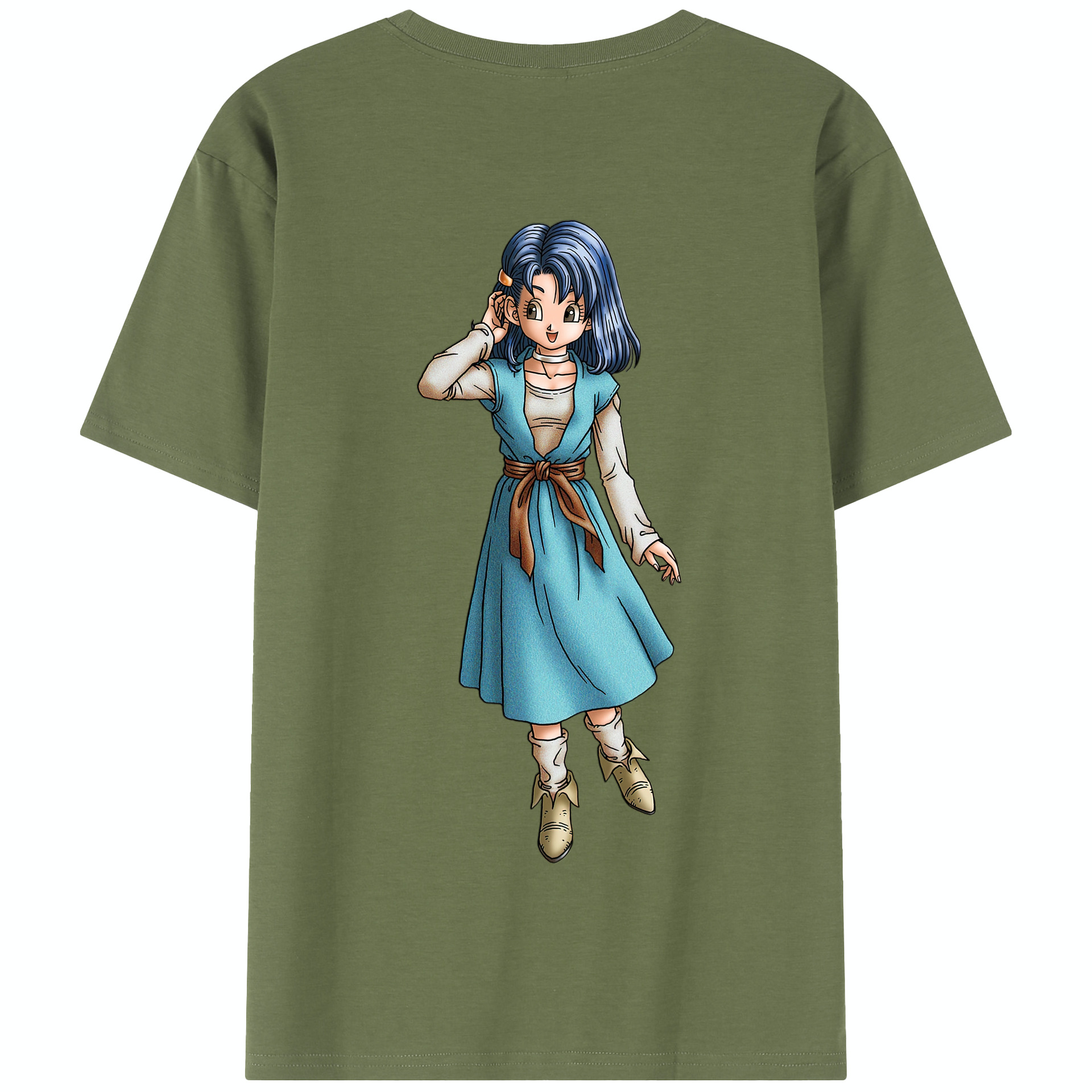 （画像用） ドラゴンクエスト Doragon Kuesuto Dragon Quest 綿100％半袖Tシャツ（背面プリント）